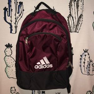maroon adidas backpack 